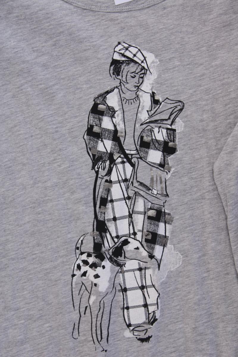 Esprit Printshirt Gr. XXL 3/4 Ärmel grau aus Baumwolle