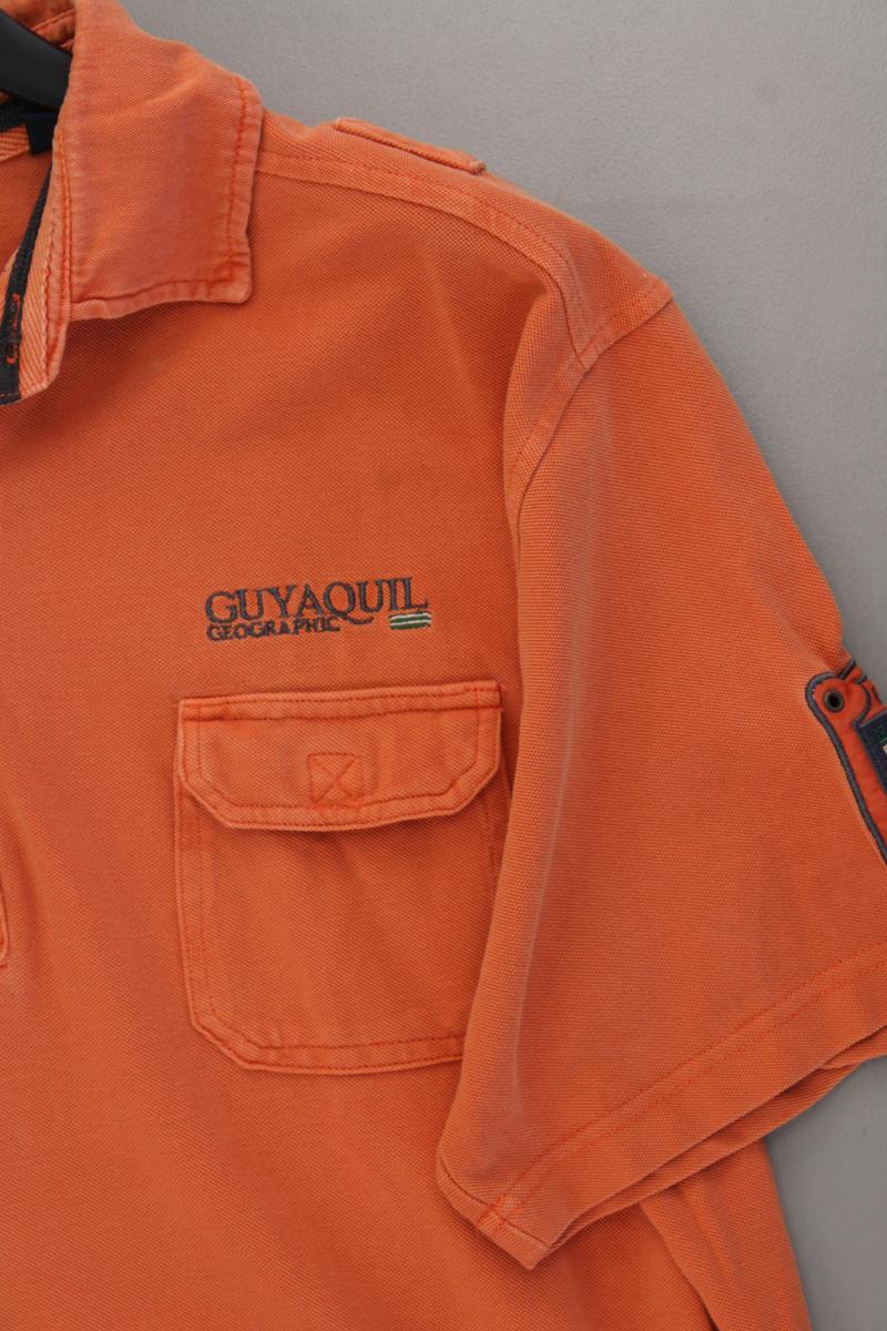 Engbers Poloshirt für Herren Gr. XL Kurzarm orange aus Baumwolle