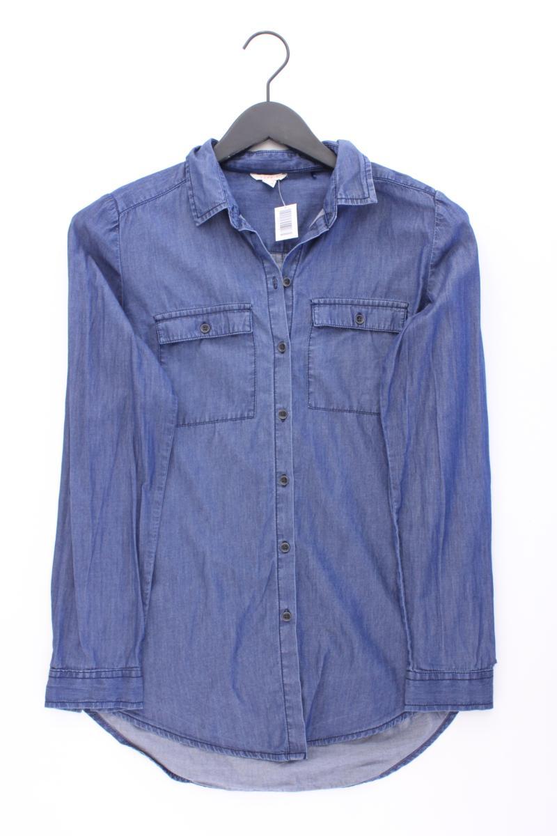 Esprit Langarmbluse Gr. 34 blau