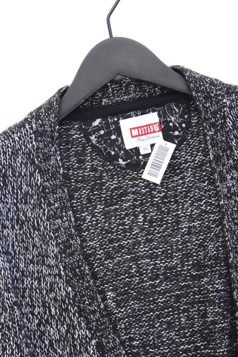 Mustang Strickjacke Gr. XL Langarm silber