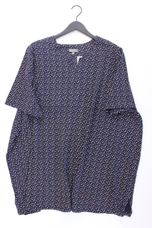 Ulla Popken Printshirt Gr. 58/60 Kurzarm blau aus Baumwolle