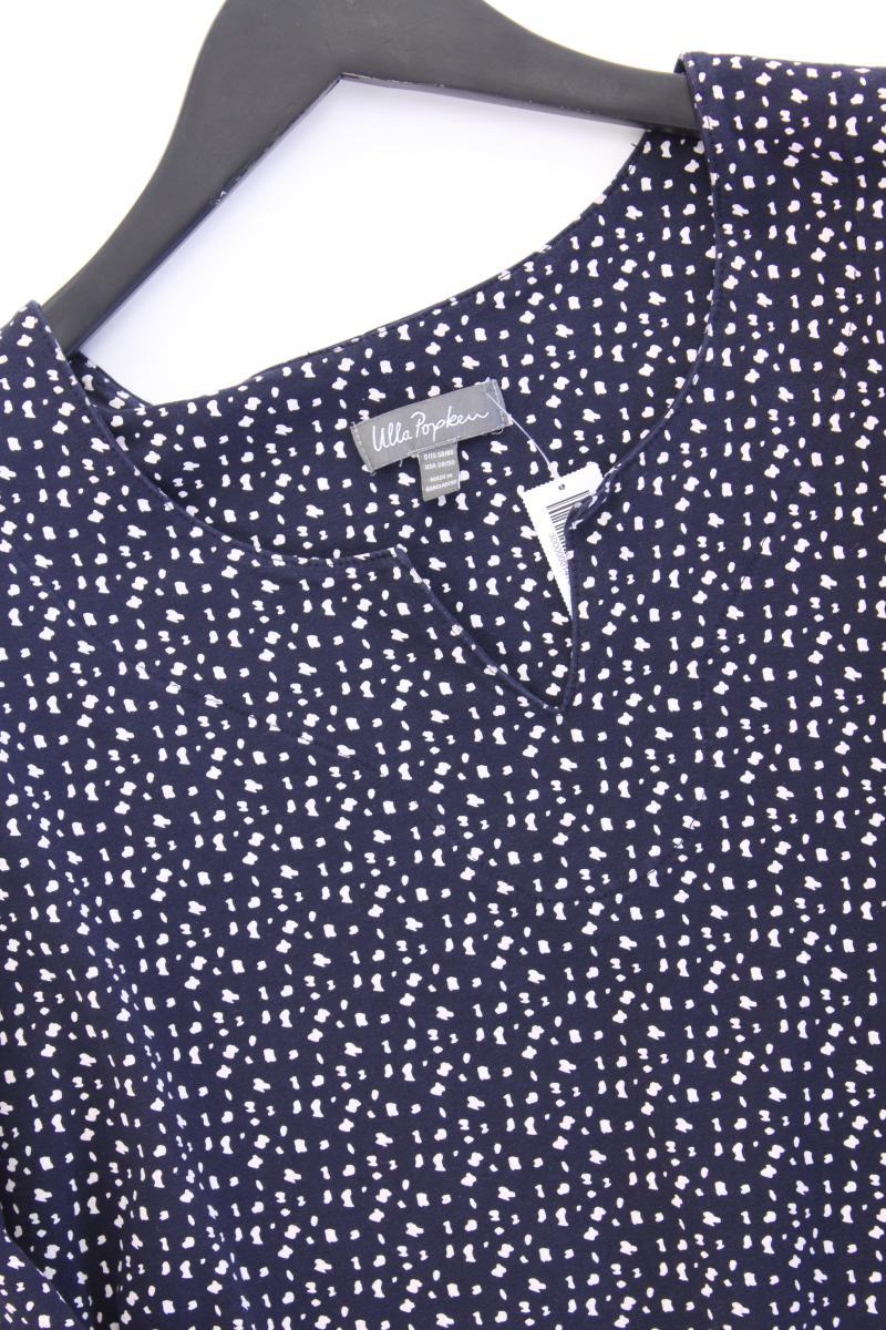 Ulla Popken Printshirt Gr. 58/60 Kurzarm blau aus Baumwolle