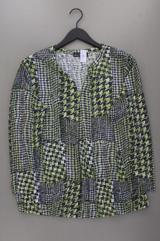 Lisa Tossa Printshirt Gr. XL geometrisches Muster Langarm grün aus Polyester