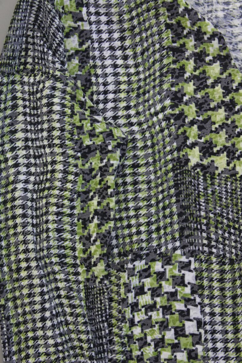 Lisa Tossa Printshirt Gr. XL geometrisches Muster Langarm grün aus Polyester