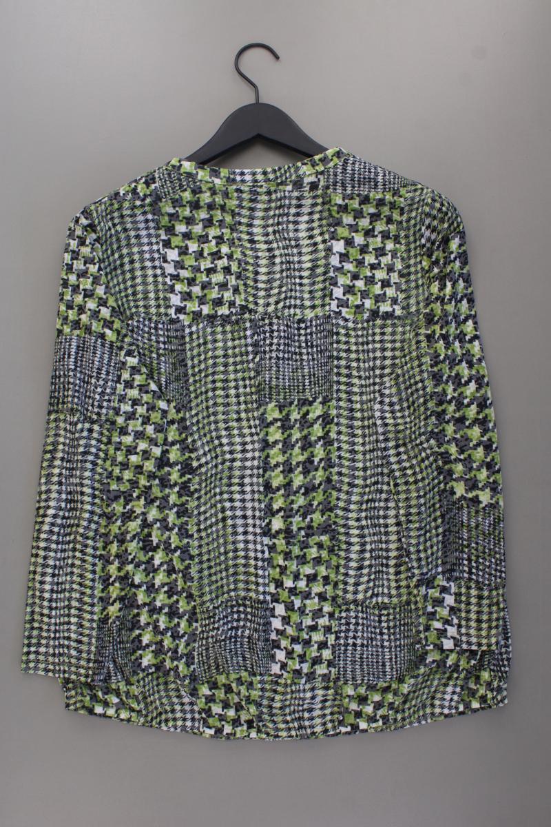 Lisa Tossa Printshirt Gr. XL geometrisches Muster Langarm grün aus Polyester