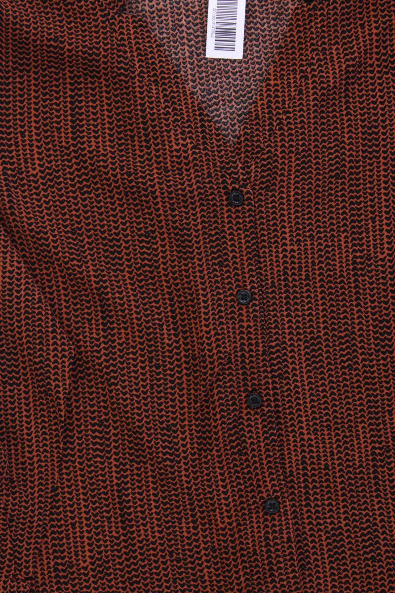 comma, Bluse mit Herzmuster Gr. 42 3/4 Ärmel braun aus Viskose