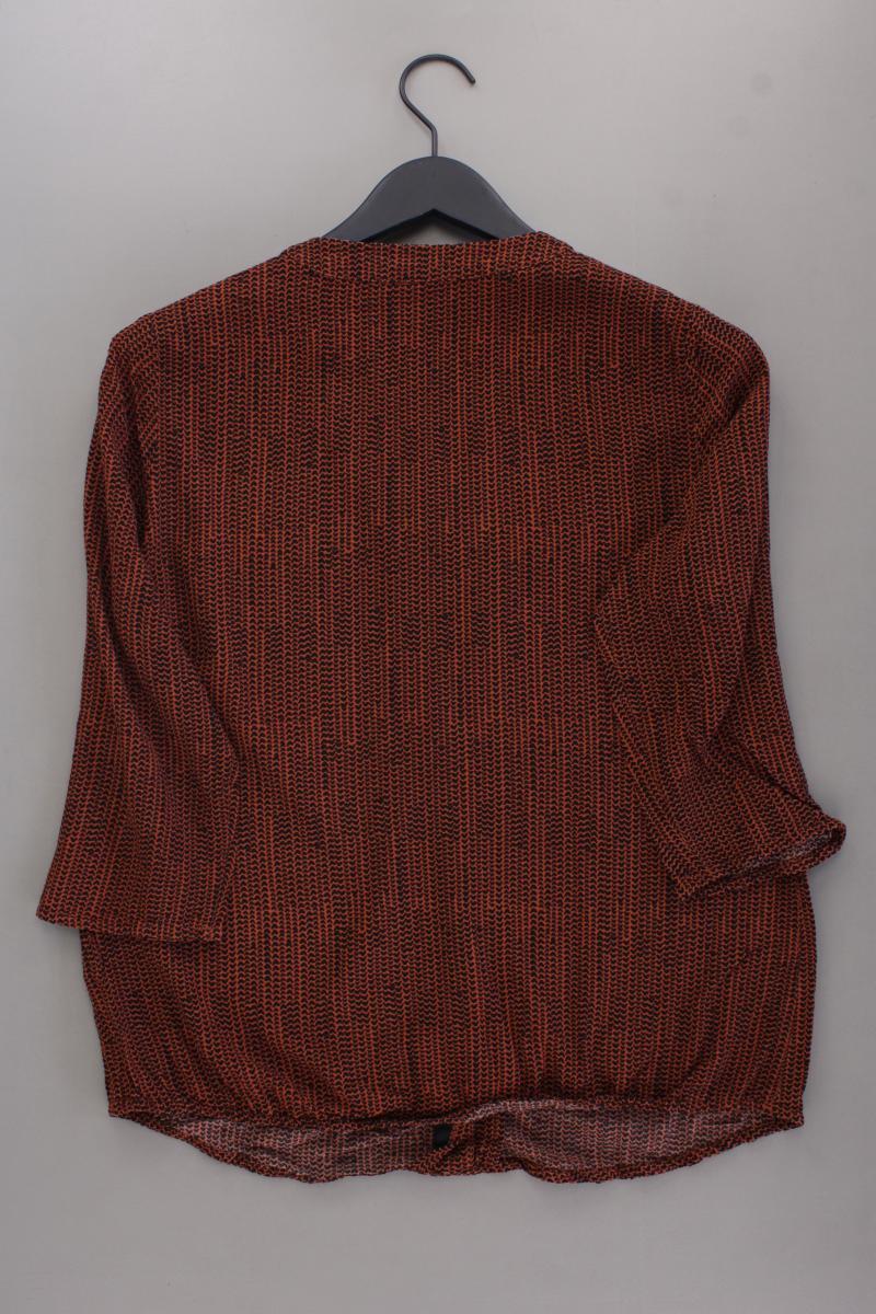 comma, Bluse mit Herzmuster Gr. 42 3/4 Ärmel braun aus Viskose
