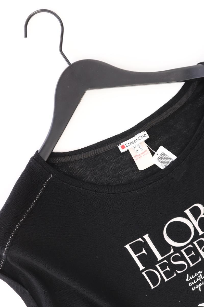 Street One Printshirt Gr. 40 Kurzarm schwarz