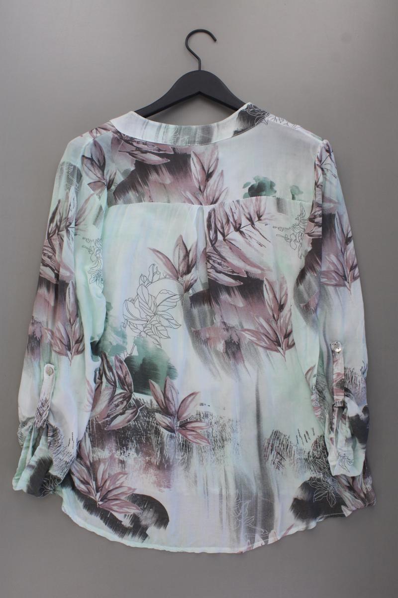 Liberty Bluse mintgrün Gr. L mit Blumenmuster 3/4 Ärmel aus Viskose