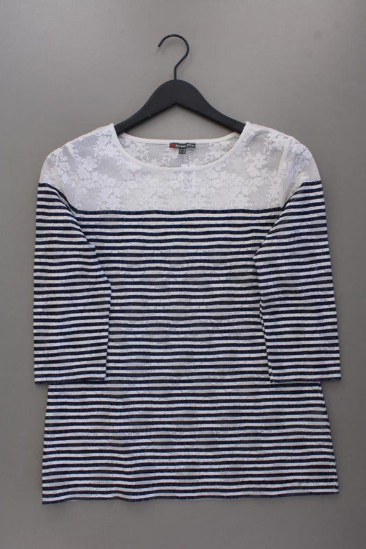 Street One Ringelshirt Gr. 38 gestreift 3/4 Ärmel blau aus Baumwolle