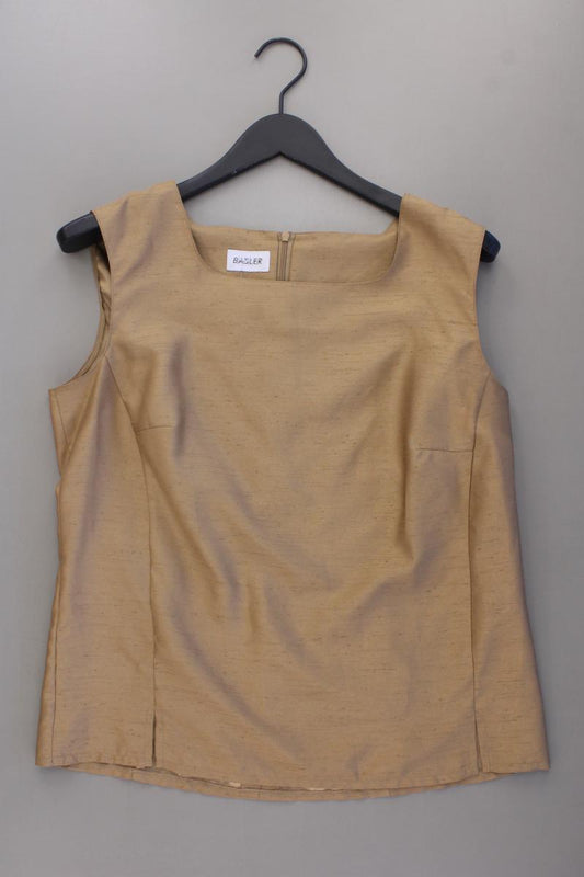 Basler Vintage Bluse Gr. 42 Ärmellos braun aus Polyester