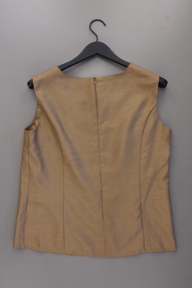 Basler Vintage Bluse Gr. 42 Ärmellos braun aus Polyester