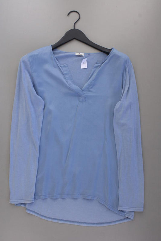 Me369 Seidenbluse Gr. XS/s Langarm blau