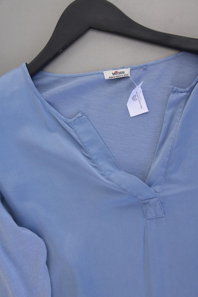 Me369 Seidenbluse Gr. XS/s Langarm blau