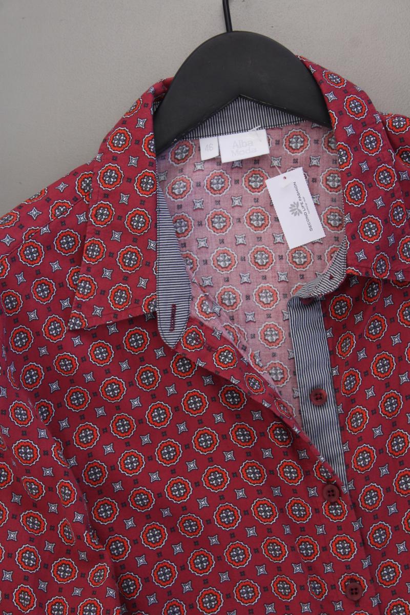 Alba Moda Langarmbluse Gr. 46 geometrisches Muster rot