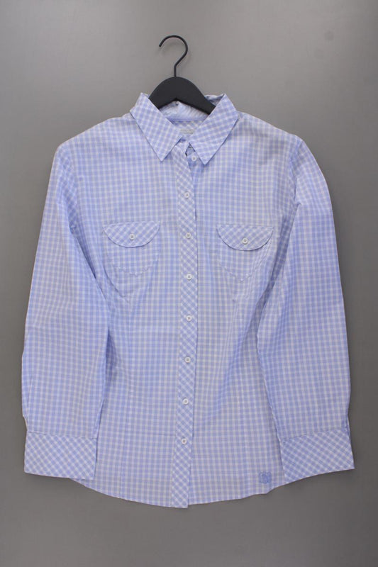 Brax Karobluse Gr. 48 kariert neuwertig Langarm blau aus Baumwolle