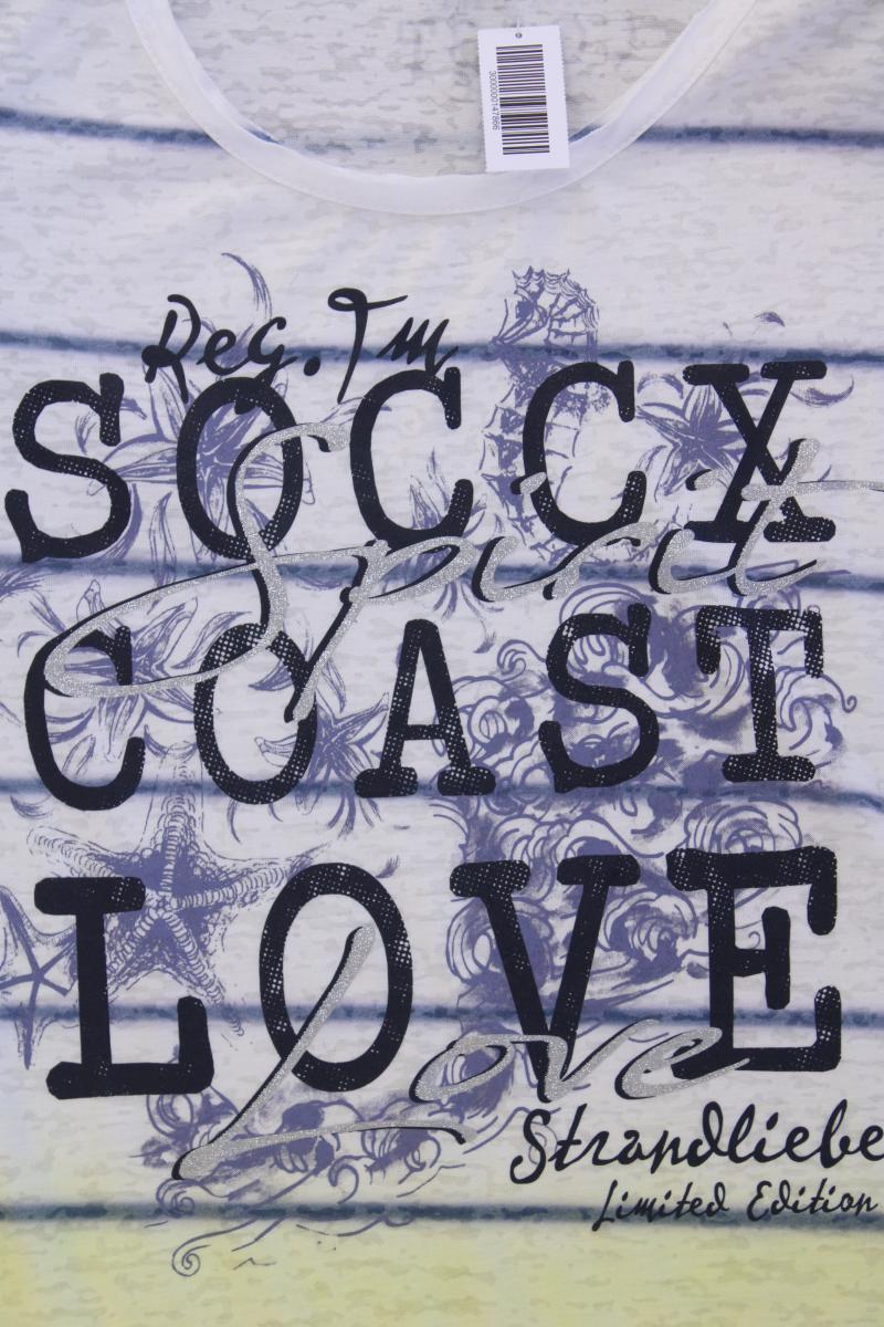 Soccx Printshirt Gr. 38 Kurzarm gelb aus Polyester