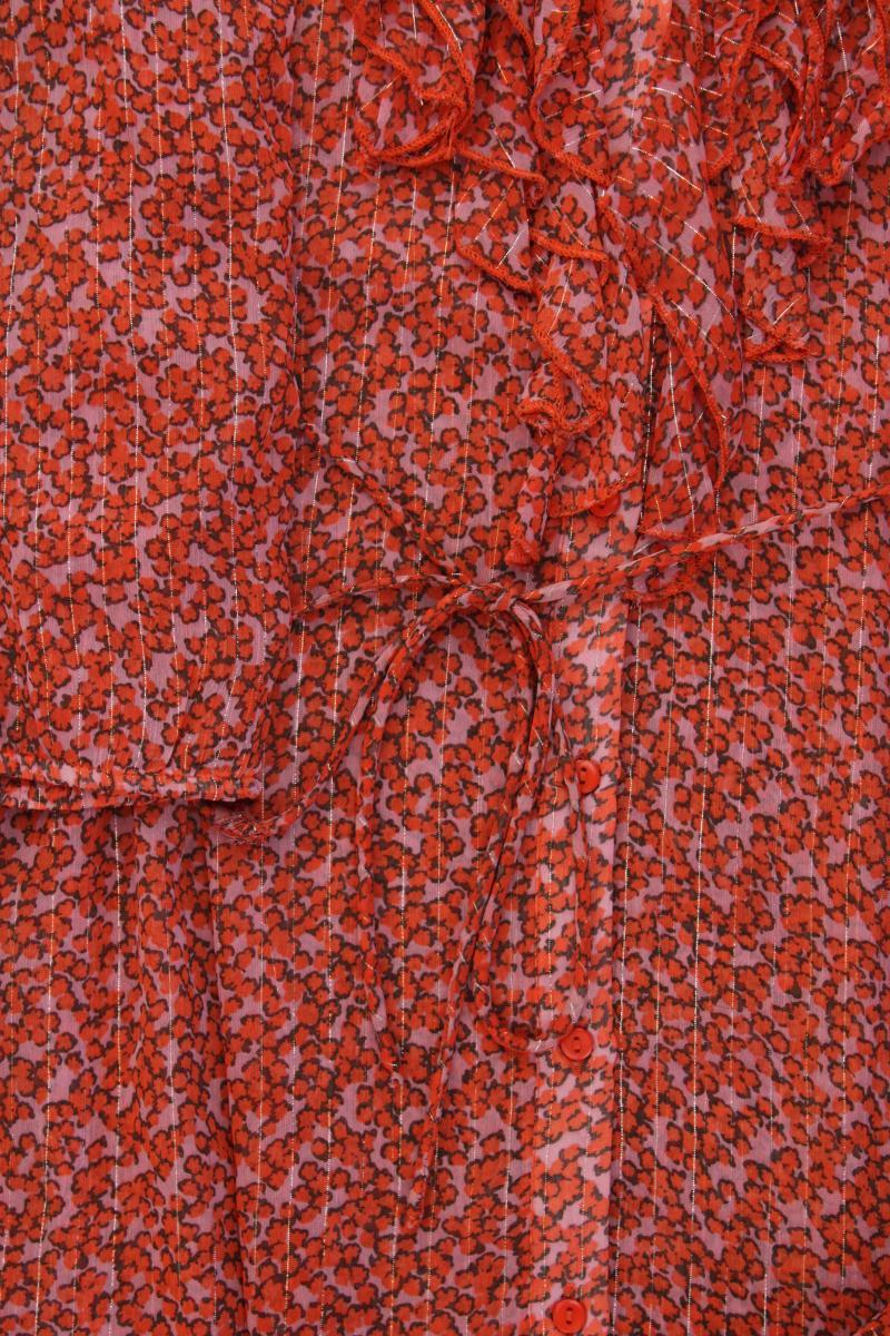 Saint Tropez Langarmkleid Gr. L mit Blumenmuster orange aus Polyester