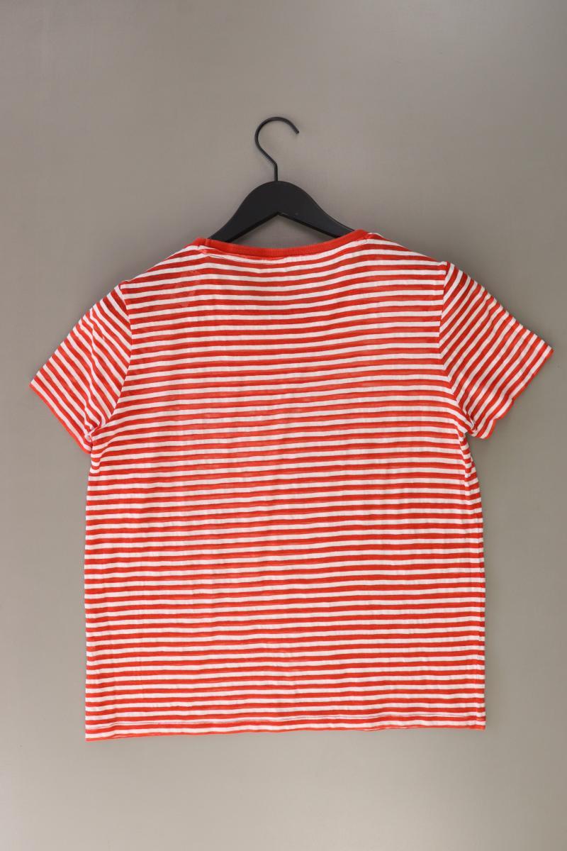Tom Tailor Ringelshirt Gr. L gestreift Kurzarm rot aus Leinen