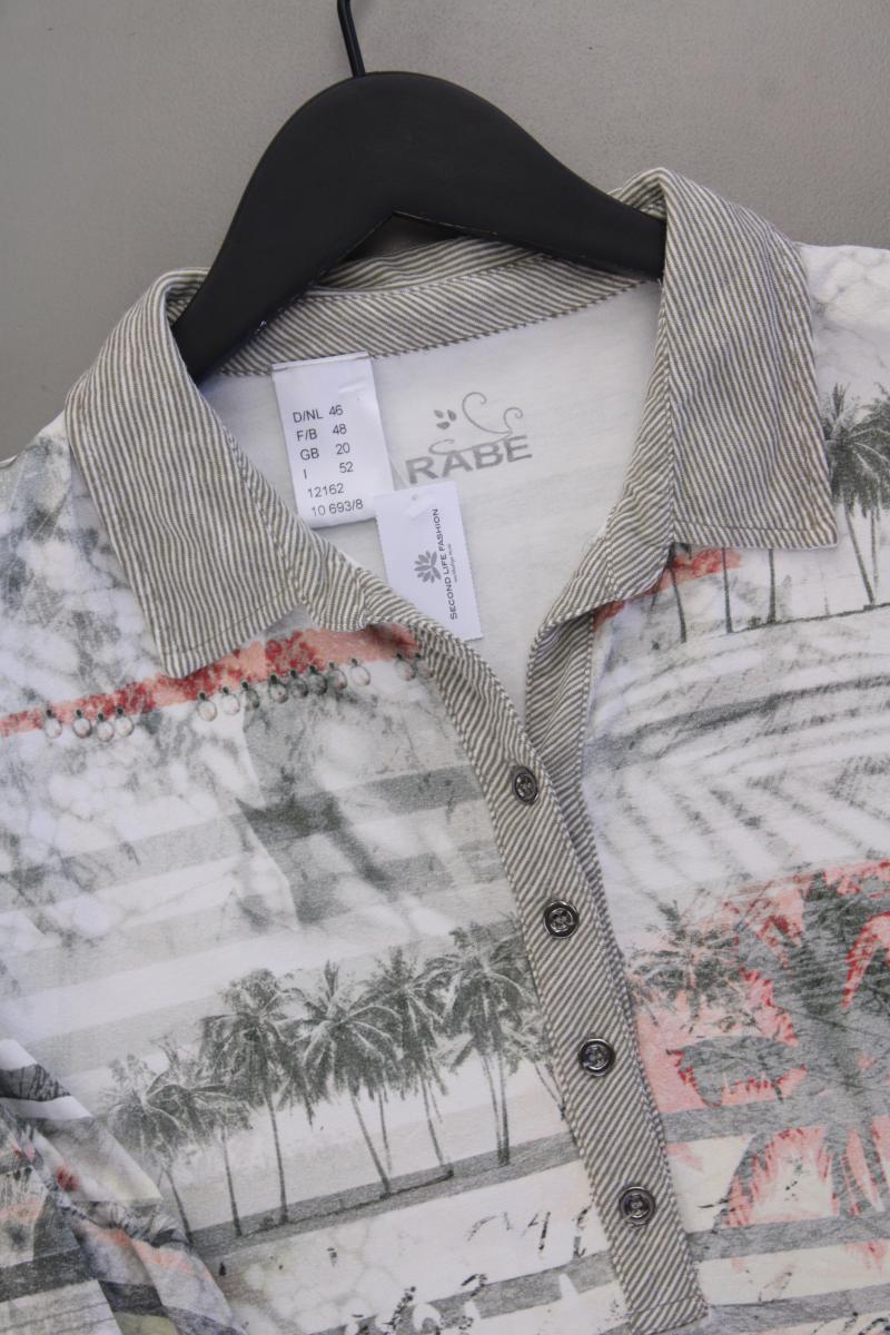 Rabe Poloshirt Gr. 46 neuwertig Kurzarm mehrfarbig aus Viskose
