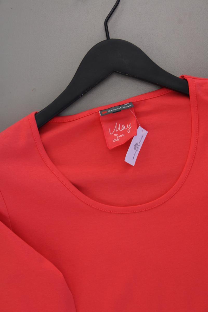 Street One Shirt Korallrot Gr. 38 neuwertig 3/4 Ärmel aus Baumwolle