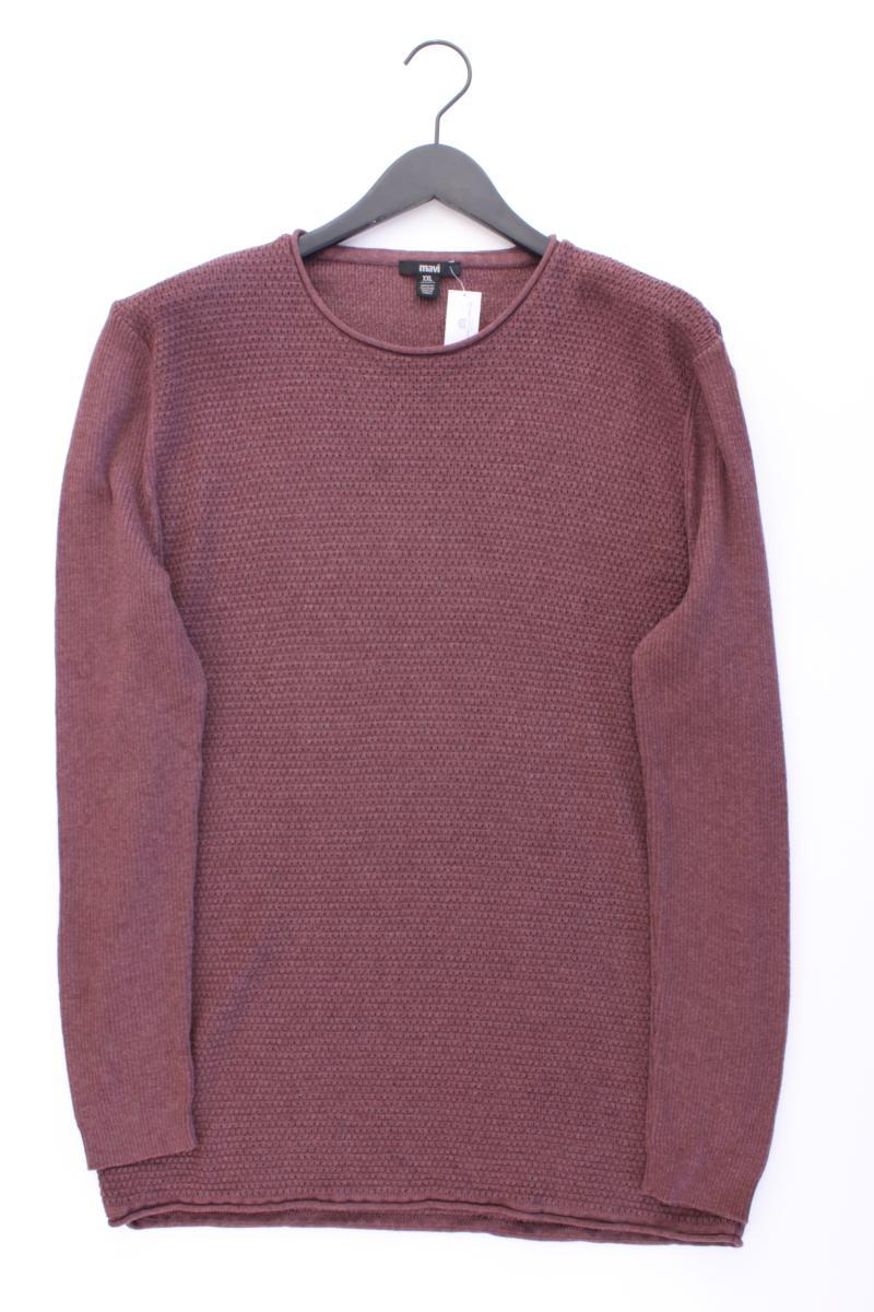 Mavi Feinstrickpullover für Herren Gr. XXL lila aus Baumwolle