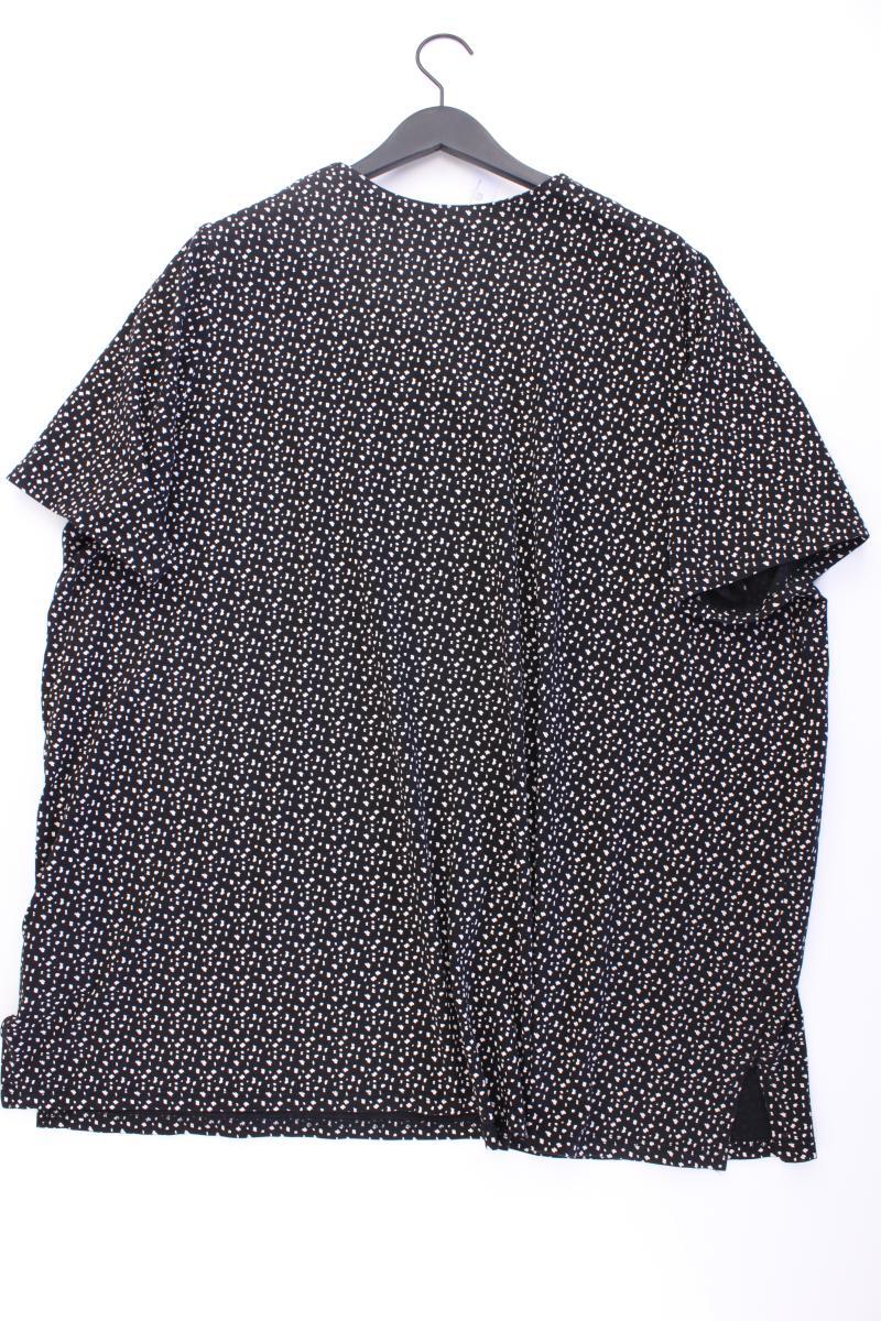 Ulla Popken Printshirt Gr. 58/60 Kurzarm schwarz aus Baumwolle