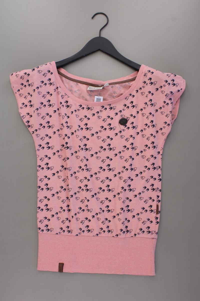 Naketano Shirt mit Vogelmuster Gr. M Kurzarm rosa