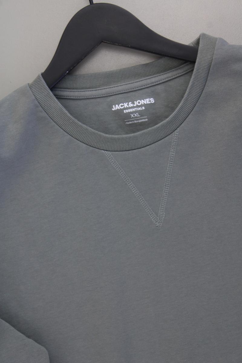 Jack & Jones Langarmpullover für Herren Gr. XXXL neuwertig grau aus Baumwolle