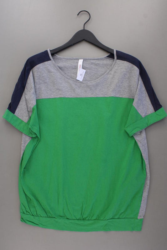 sheego T-Shirt Gr. 44/46 Kurzarm grün aus Baumwolle
