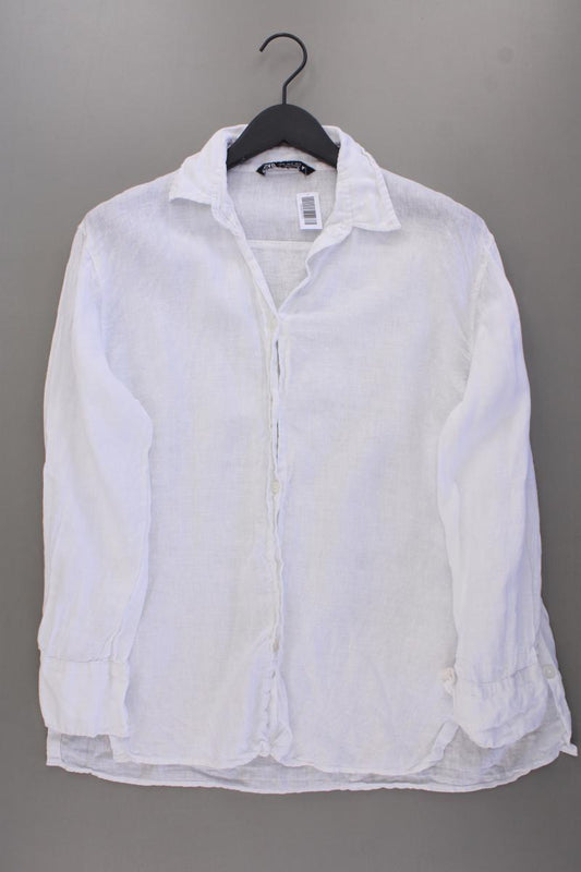 Zara Leinenbluse Gr. S Langarm weiß