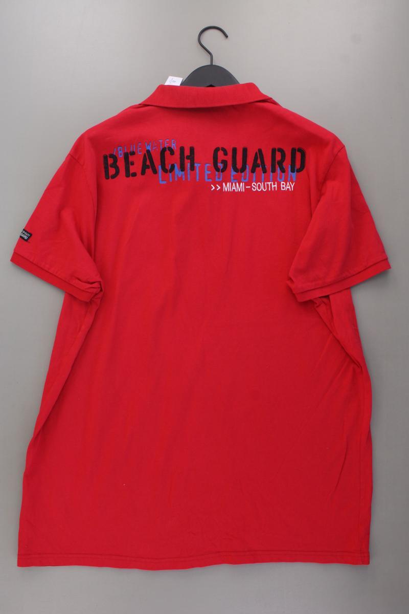 Camp David Poloshirt für Herren Gr. XXXL Kurzarm rot aus Baumwolle