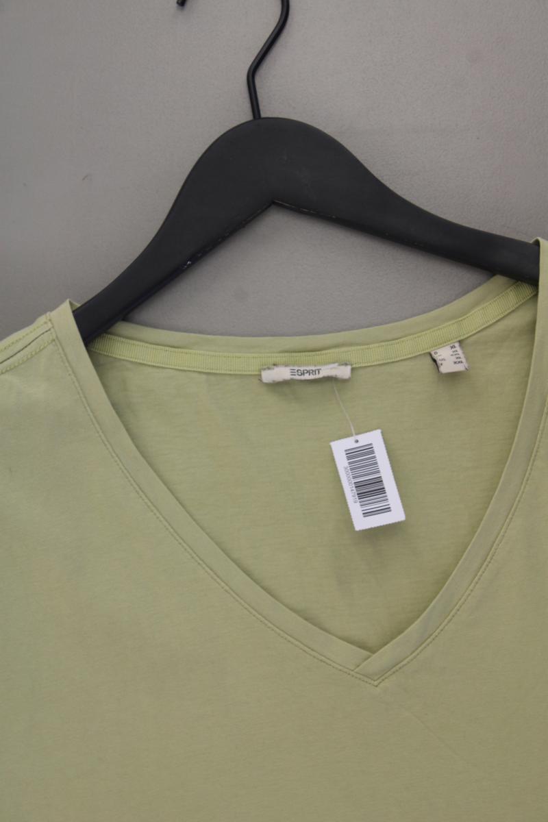 Esprit Shirt mit V-Ausschnitt Gr. XL Kurzarm grün