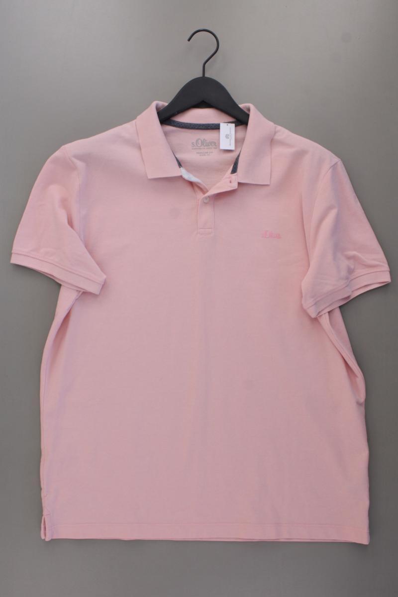 s.Oliver Poloshirt für Herren Gr. XL neuwertig Kurzarm rosa aus Baumwolle