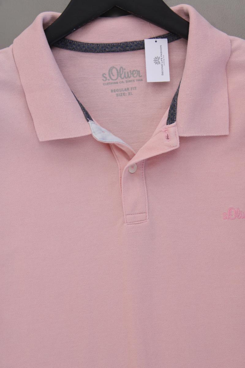 s.Oliver Poloshirt für Herren Gr. XL neuwertig Kurzarm rosa aus Baumwolle