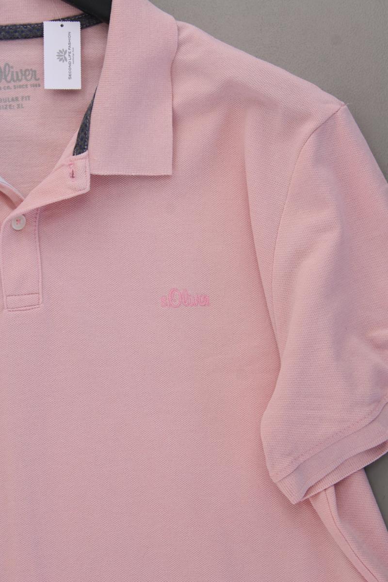 s.Oliver Poloshirt für Herren Gr. XL neuwertig Kurzarm rosa aus Baumwolle