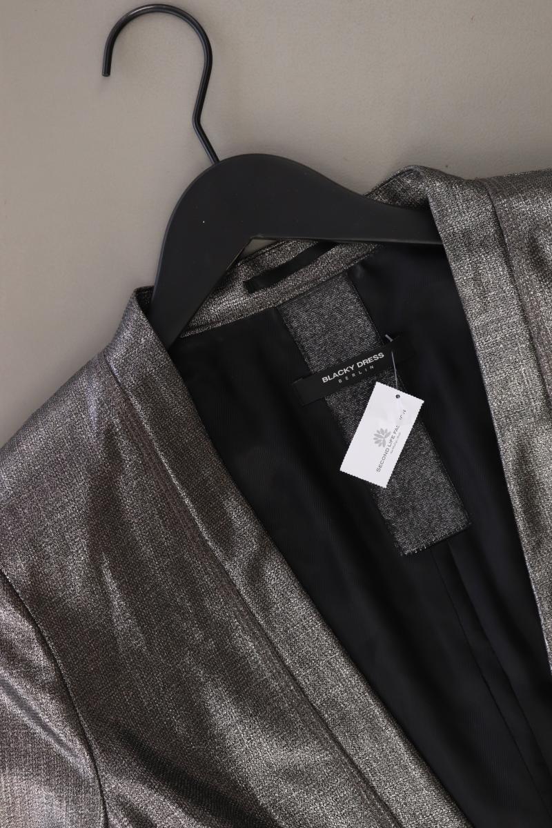 Blacky Dress Longblazer Gr. 40 silber aus Viskose