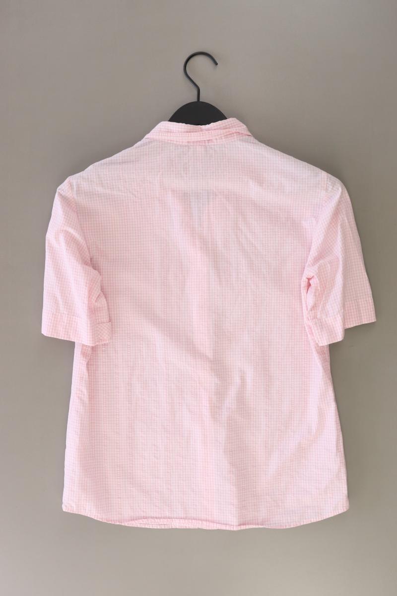 Eterna Karobluse Gr. 36 kariert Kurzarm rosa aus Baumwolle
