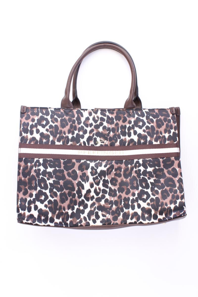Pfeffinger Henkeltasche mit Tierdruck neuwertig braun