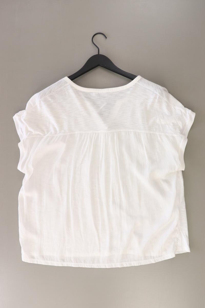 GAP Shirt mit V-Ausschnitt Gr. XL Kurzarm weiß aus Baumwolle