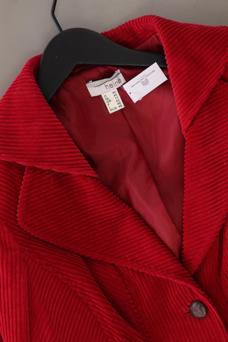 Heine Regular Blazer Gr. 40 rot aus Baumwolle