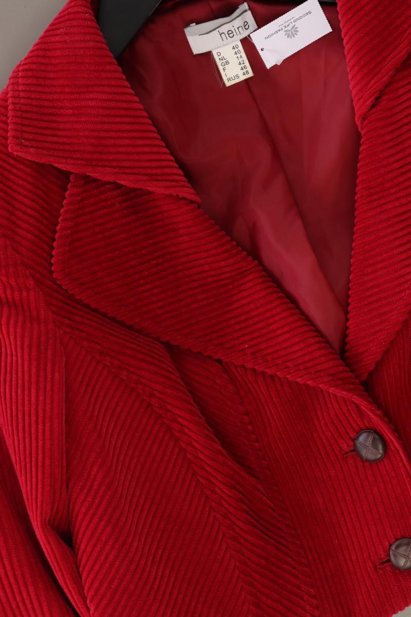 Heine Regular Blazer Gr. 40 rot aus Baumwolle
