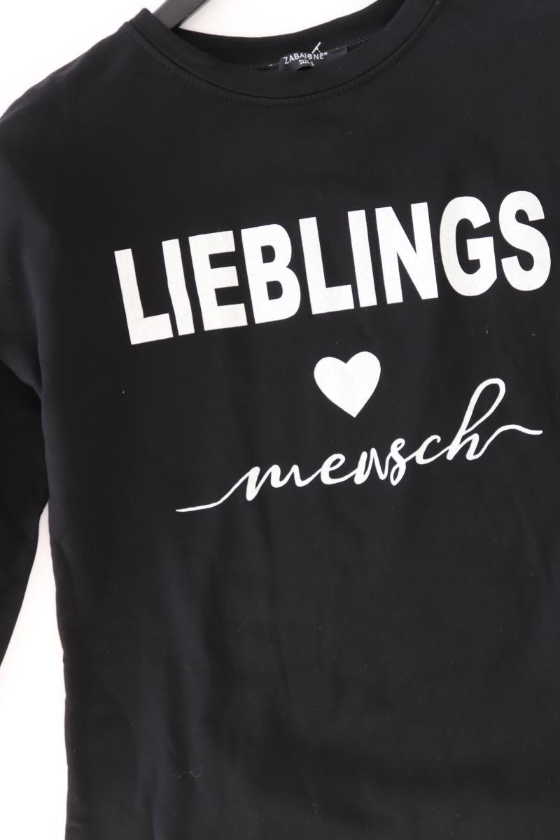 Zabaione Langarmpullover Gr. S schwarz aus Baumwolle
