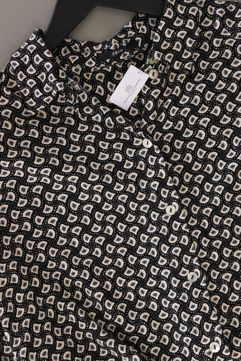 Zero Langarmbluse Gr. 38 schwarz aus Viskose