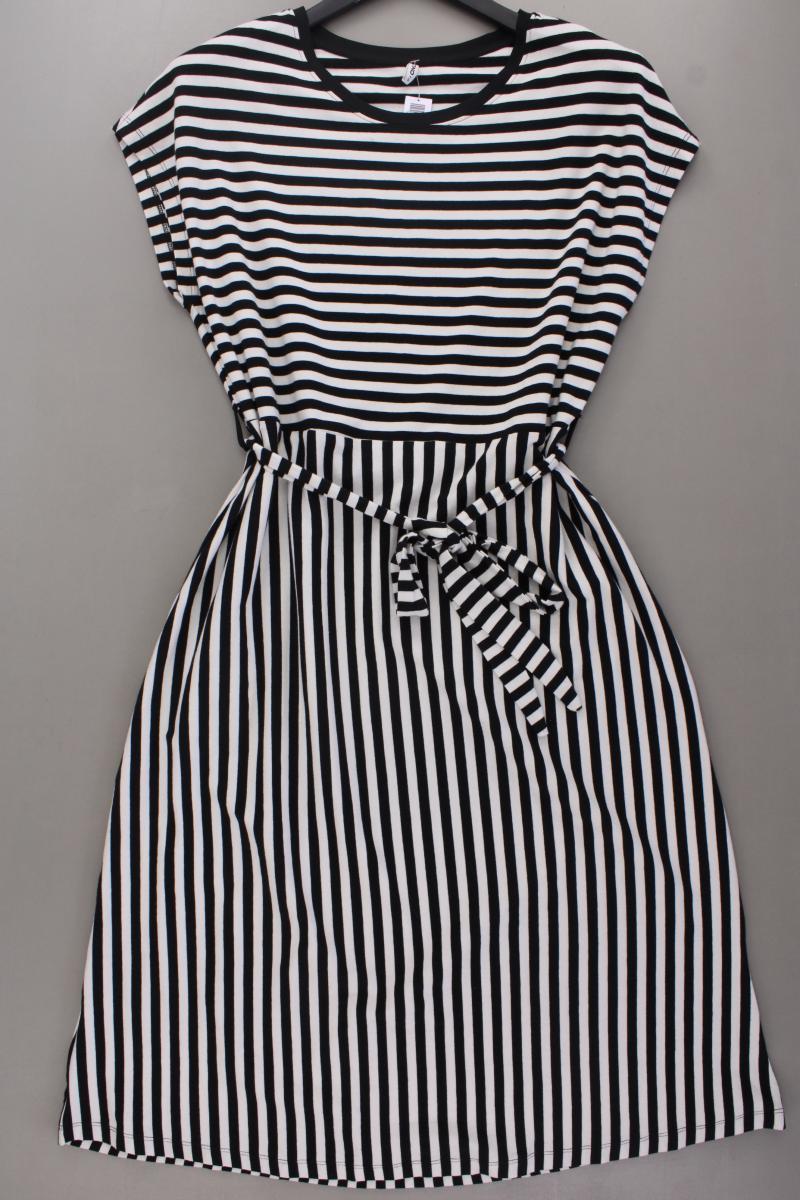Only Kurzarmkleid Gr. L gestreift schwarz aus Baumwolle