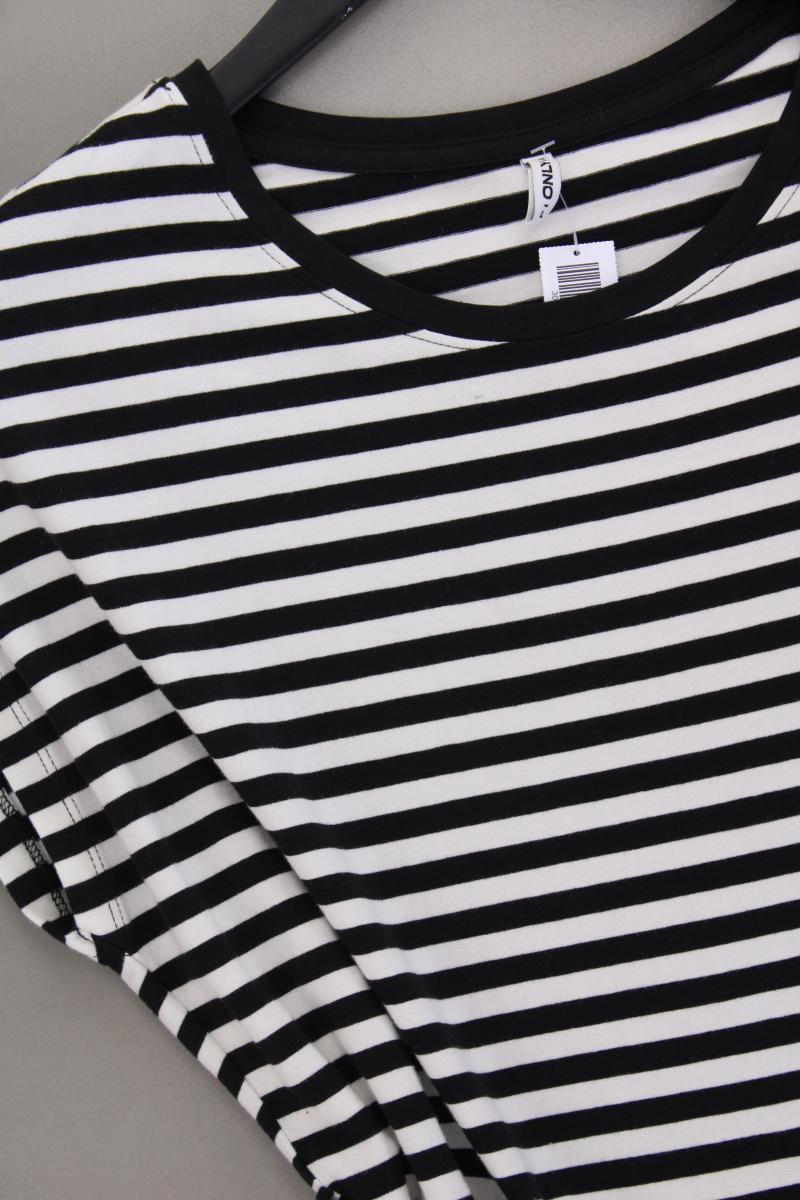 Only Kurzarmkleid Gr. L gestreift schwarz aus Baumwolle