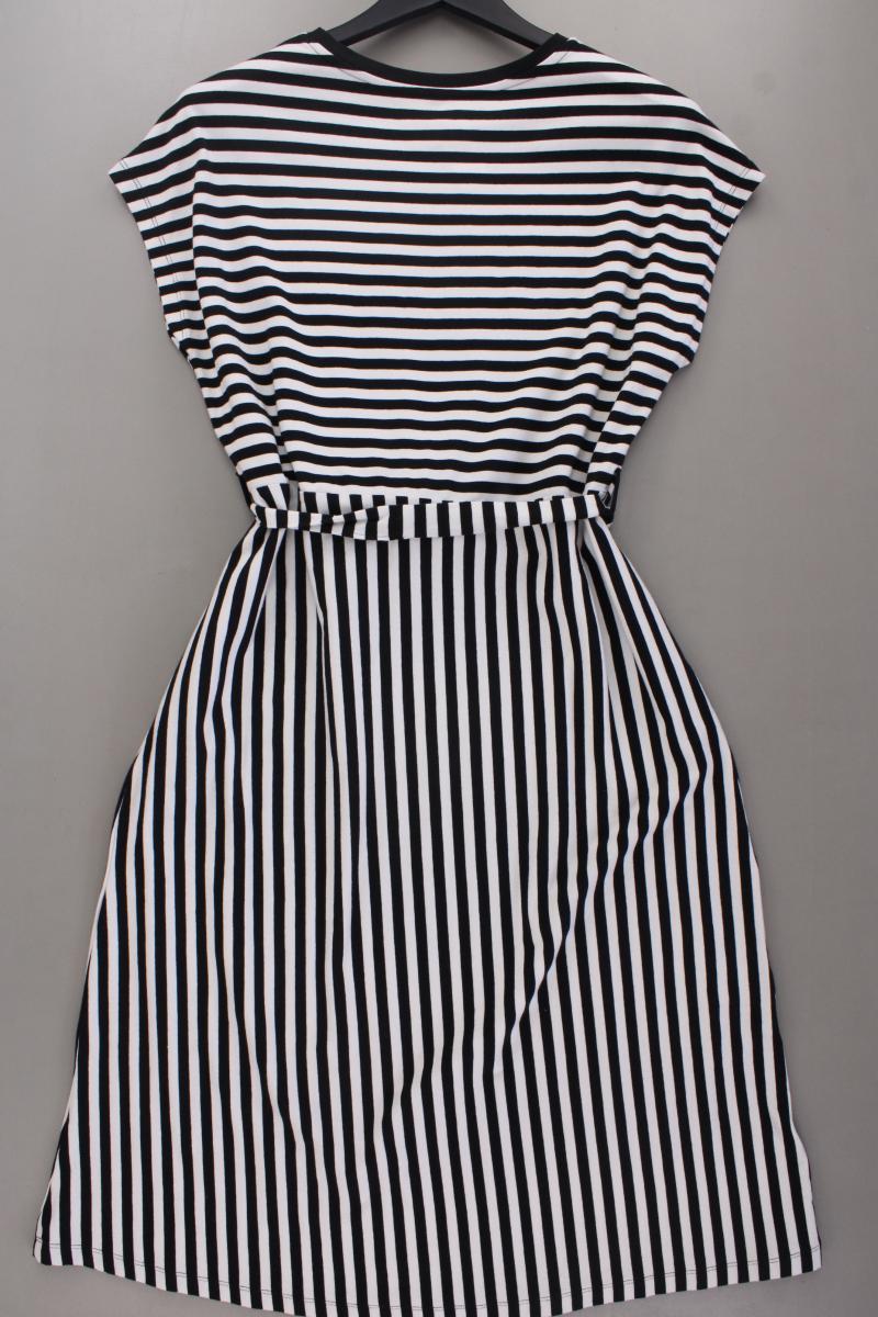Only Kurzarmkleid Gr. L gestreift schwarz aus Baumwolle