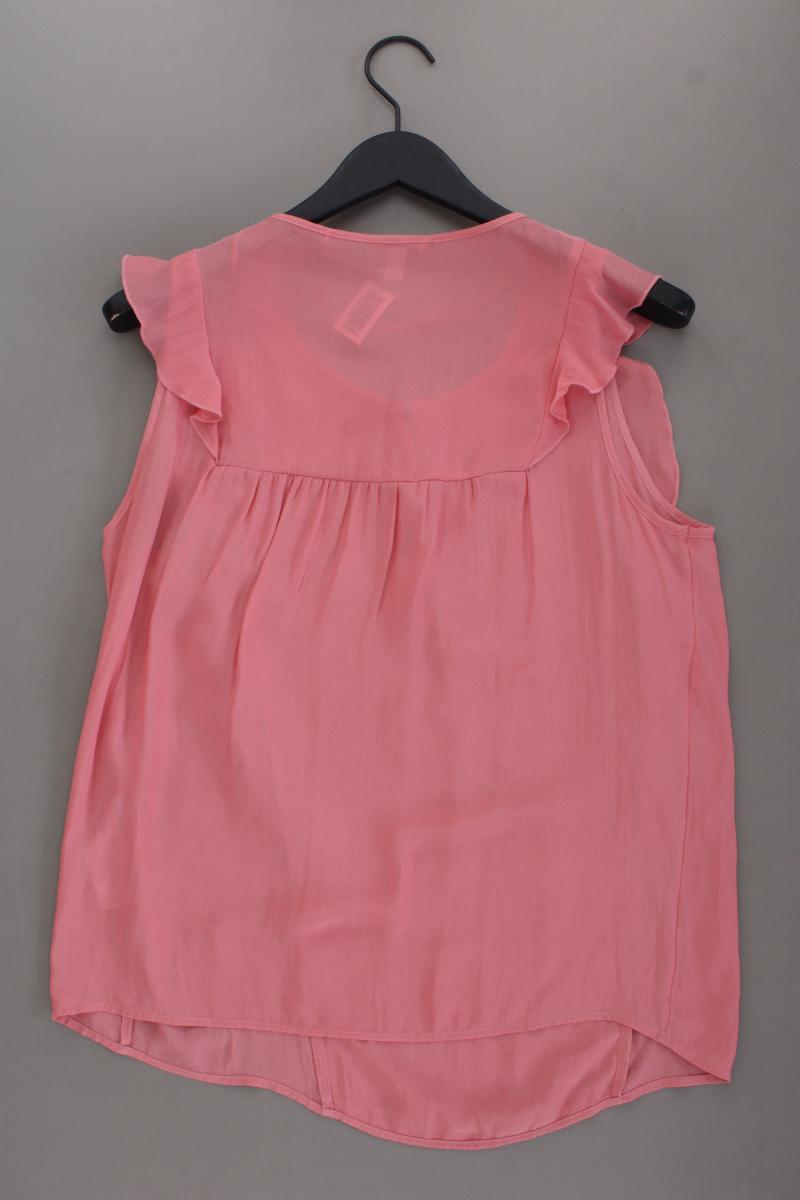 Esprit Rüschenbluse Gr. 40 Kurzarm rosa aus Polyester