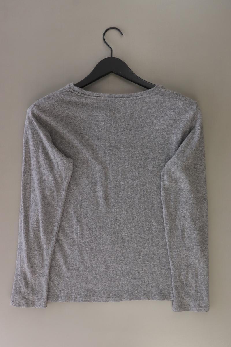 Jette Feinstrickpullover Gr. 42 mit Pailletten grau aus Viskose