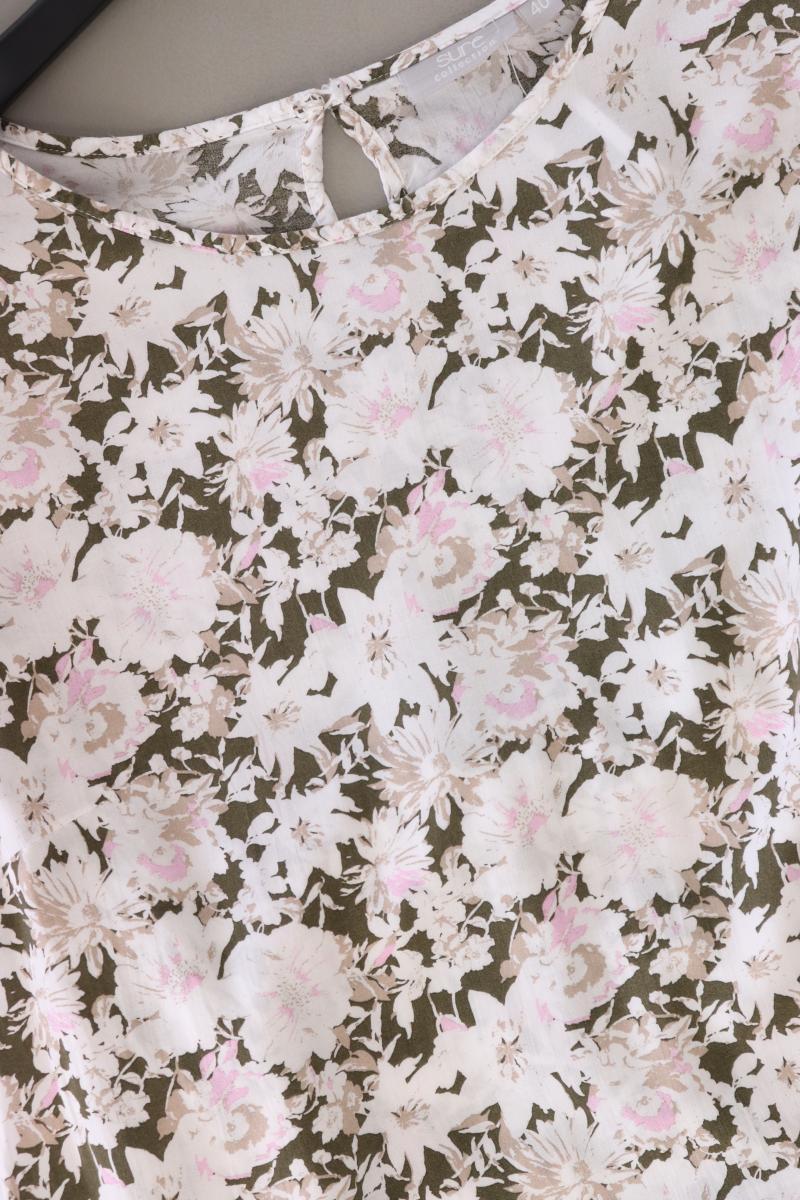 Sure Regular Bluse Gr. 40 mit Blumenmuster 3/4 Ärmel mehrfarbig aus Baumwolle